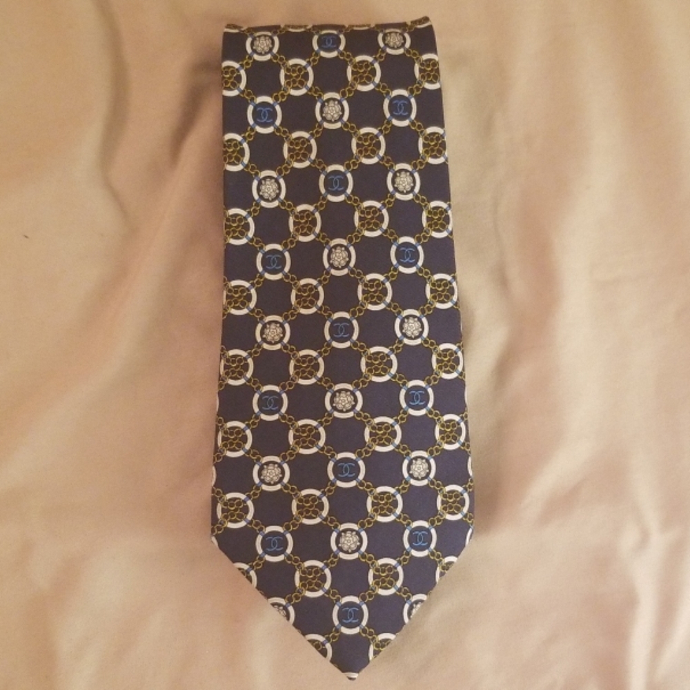 CHANEL Mens Silk Tie